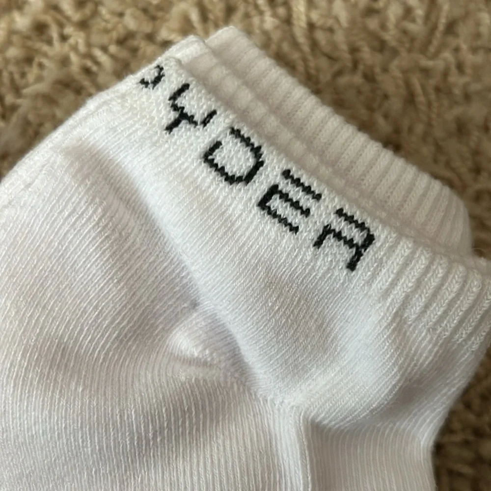 Spyder Men's Low Cut Athletic Socks 5 Pair Pack White Size 6-12 NWT
